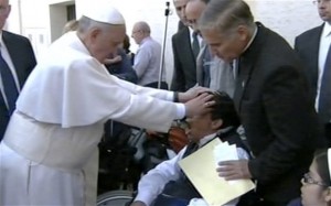 In May it was claimed that Pope Francis had performed an exorcism during a Mass in St Peter’s Square.  /AP