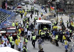 Aftermath of the 2013 Boston Marathon attack.  /AP
