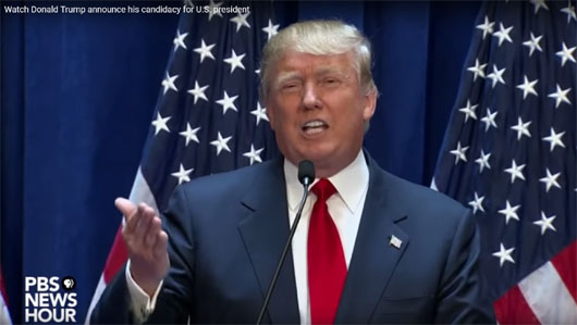 Before American became great again: Donald Trump announces his candidacy