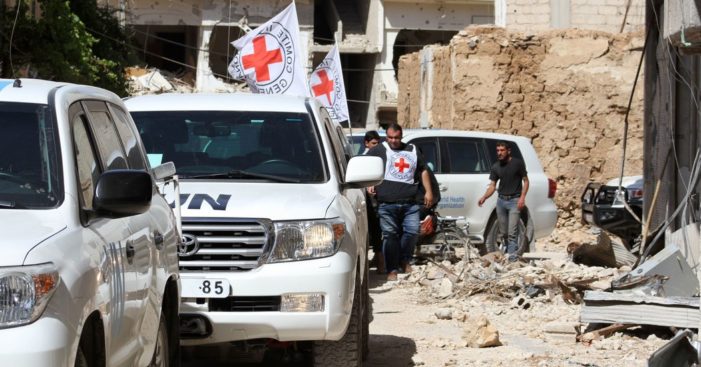 Syrian regime bombs town hours after food aid was delivered to starving residents