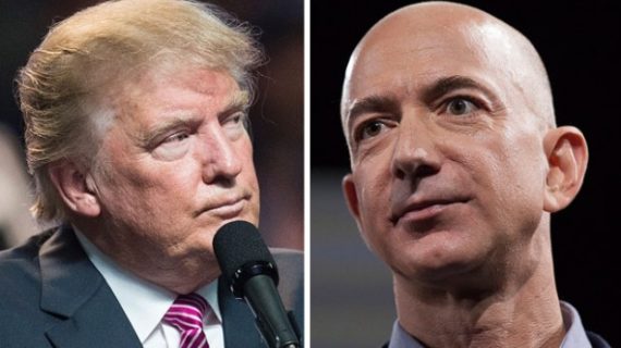 Trump-Bezos war heats up: Candidate revokes Washington Post press credentials Trump-Bezos war heats up: Candidate revokes Washington Post press credentials