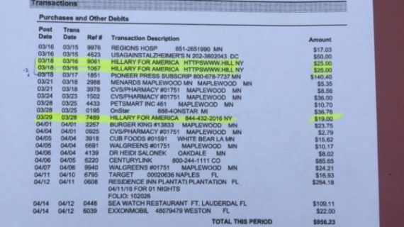 Report: Clinton campaign regularly makes unauthorized charges on small donors’ credit cards Report: Clinton campaign regularly makes unauthorized charges on small donors’ credit cards