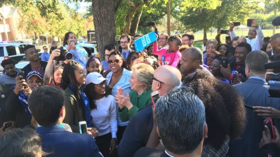 Election law violation? Hillary Clinton campaigns at early voting site in North Carolina