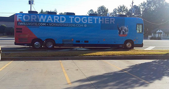 Clinton campaign bus caught dumping human waste on downtown Georgia street