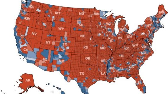 America rejects the ‘coastal elites’: Trump won 3,084 of 3,141 U.S. counties
