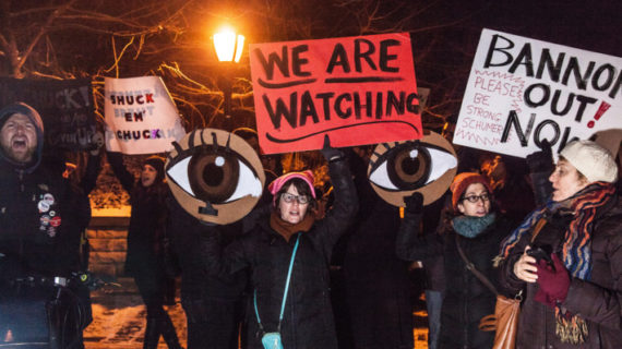 Latest protest target of liberals – Sen. Chuck Schumer?