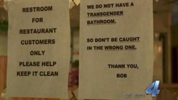 Oklahoma restaurant’s ‘we don’t have a transgender bathroom’ sign creates media storm