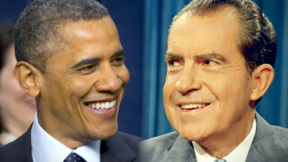 Barack Obama and Richard Nixon: Neither approved the wiretaps of their political enemies