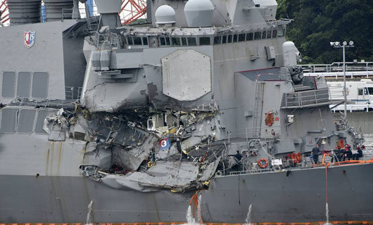 Sleeping sailors on U.S. destroyer had little time to react after collision near Japan