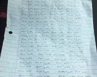 Public education alert: Fifth-grader punished by teacher for calling her ‘ma’am’ Public education alert: Fifth-grader punished by teacher for calling her ‘ma’am’