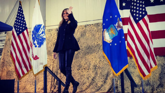 Melania wows the troops at visit to joint base in Hampton, Va.