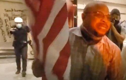 Black Marine who carried American flag into Portland chaos was followed home by Antifa Black Marine who carried American flag into Portland chaos was followed home by Antifa