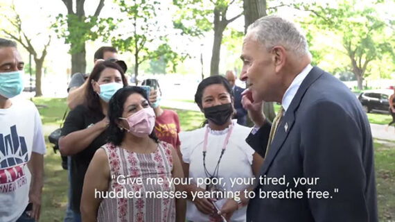 ‘Yearning to breathe free’? Chuck Schumer’s message to loyal masked Americans ‘Yearning to breathe free’? Chuck Schumer’s message to loyal masked Americans