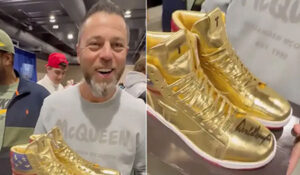 Man who bought Trump’s autographed sneakers for $9K responds to legacy media attacks