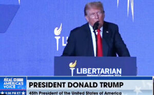 Trump wades into Libertarian convention with solid message, challenge