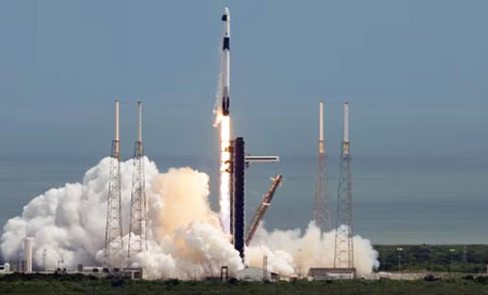 SpaceX launches craft to rescue astronauts stranded on International Space Station