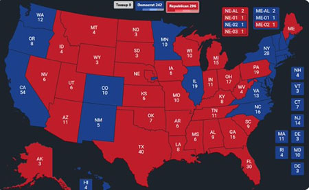 Looking good for Trump? AtlasIntel final battleground polls and electoral map