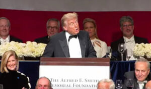 ‘That’s not comedy, by the way’: Trump levels ‘Democrat’ playing field at Al Smith dinner