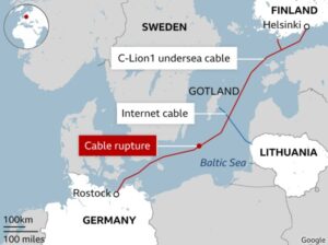 Reports: Chinese ship is main suspect in cutting of two Baltic Sea undersea telecom cables