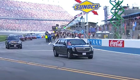 Trump, in ‘the beast,’ paces field ahead of Daytona 500