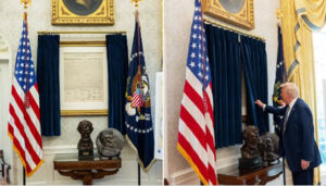 Now on display in the Oval Office: The Declaration of Independence