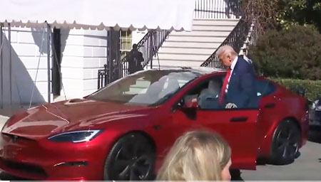 Trump buys a Tesla