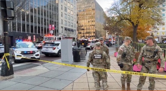 Two National Guard members shot near White House; suspect in custody