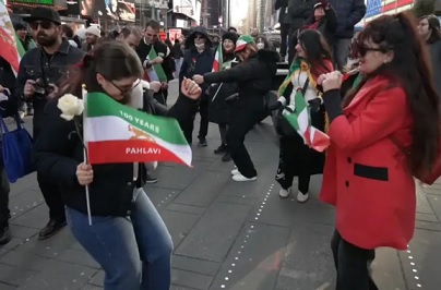 Iranians worldwide thank Trump by doing his dance