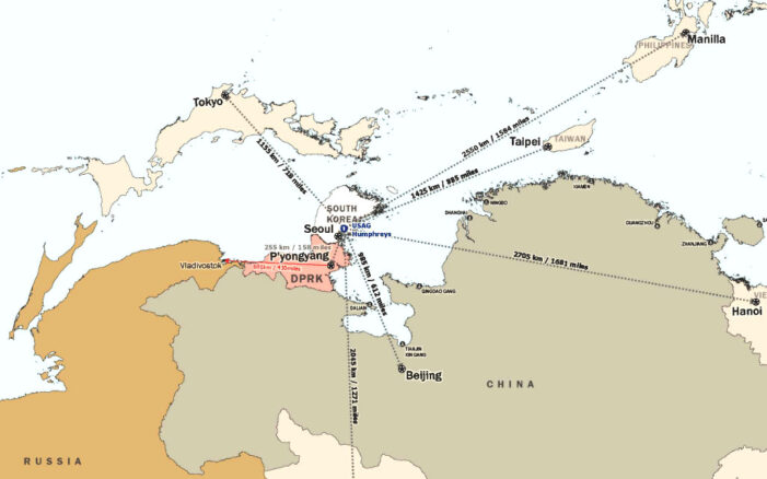 U.S. Forces Korea commander flips map for winning ‘East-up’ strategic perspective U.S. Forces Korea commander flips map for winning ‘East-up’ strategic perspective