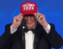 Body language at the White House Correspondents Dinner: Trump had fun, his audience endured