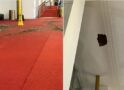 A clue? Falling chunk from ceiling of Kennedy Center foyer smashes red carpet